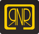 A yellow and black logo of the national radio network.