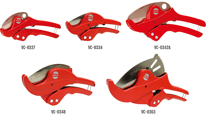 A series of different types of cutters for paper